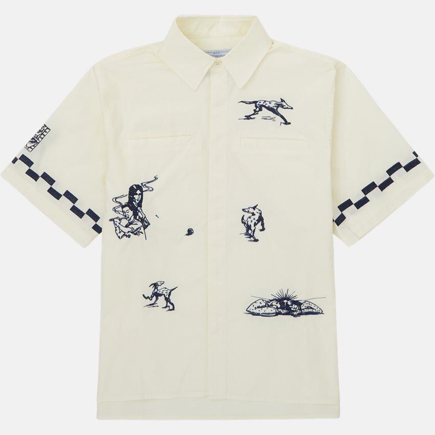Jungles Jungles Skjortor LIVE YOUR LIFE WITH EASE BUTTON UP WHITE MEL